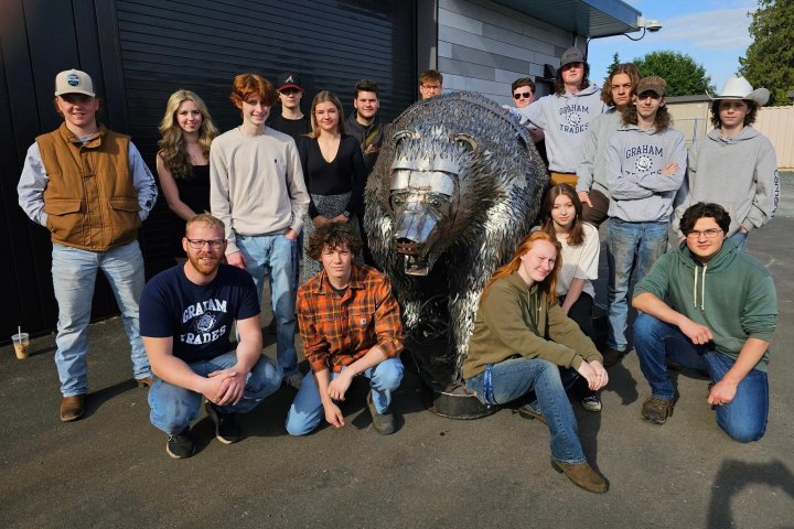 B.C. students weld 4,000 lbs Bear-B-Q legacy project