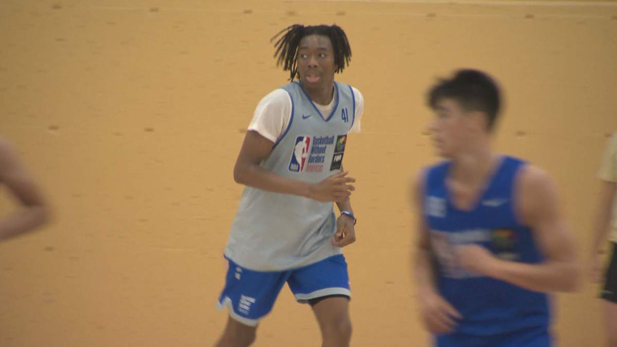 Baba Durondola, an NBA hopeful at the Basketball Without Borders Americas Camp says he looks up to Omax and hopes to follow in his footsteps. June 23rd, 2023.