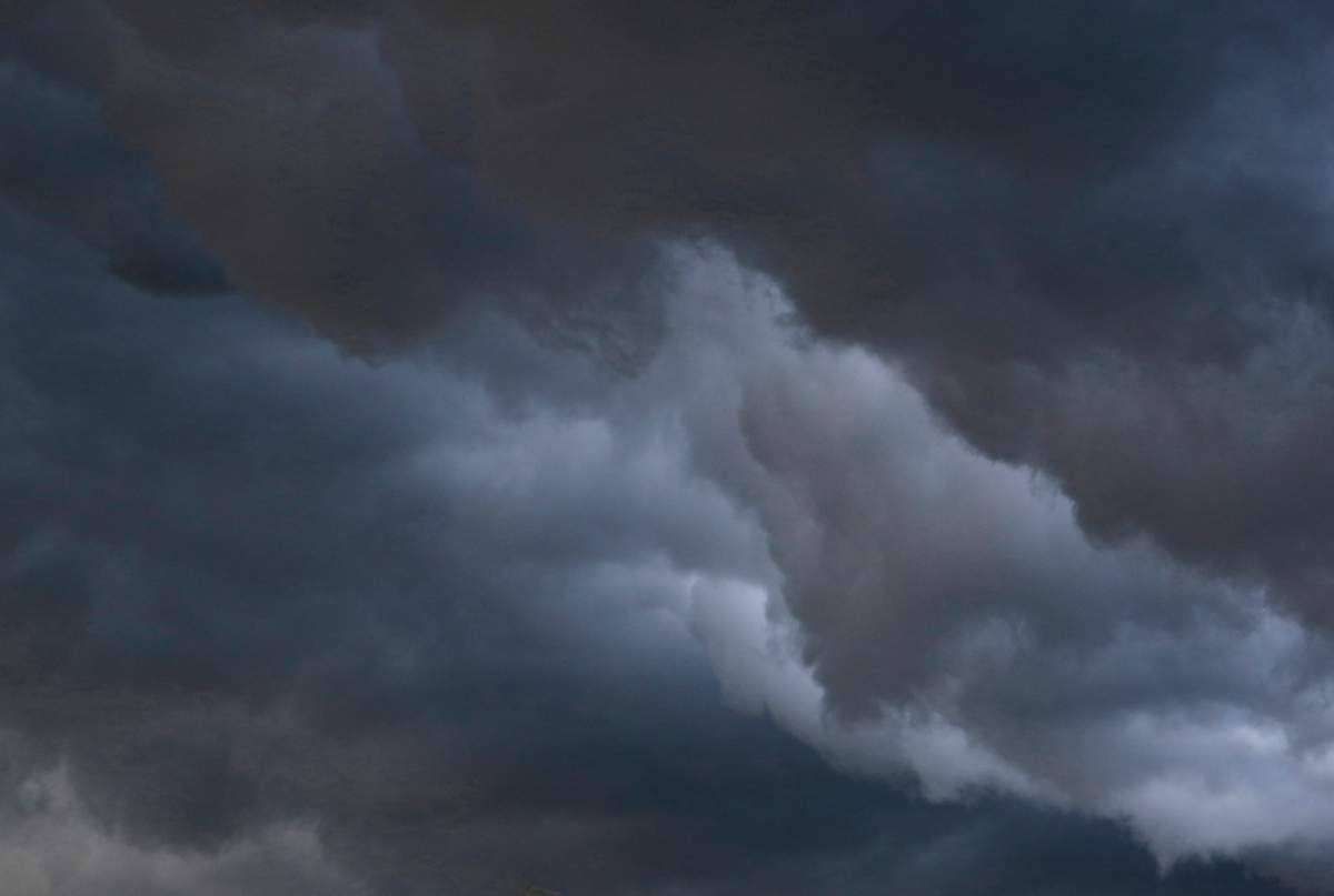 Thunderstorm clouds form near Calgary, Ab., on July 9, 2020.