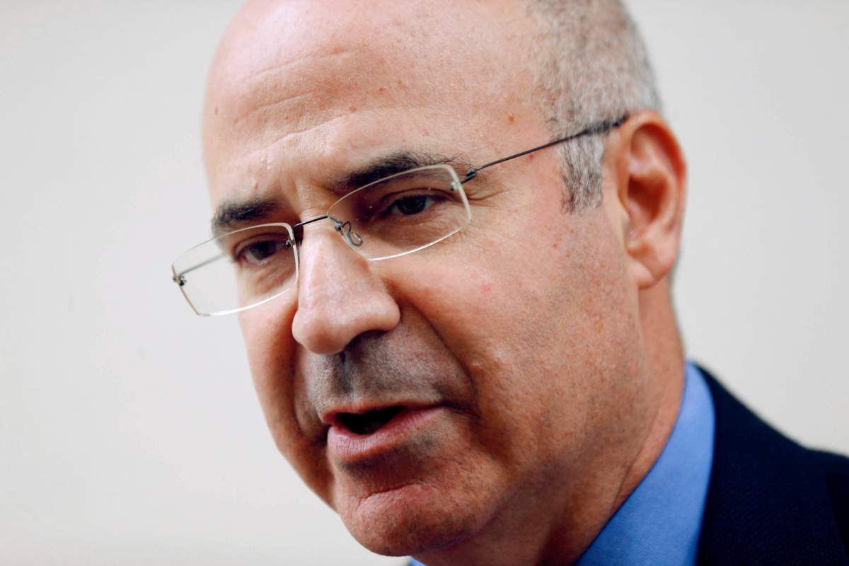 In this file photo taken on May 30, 2018, Bill Browder, a U.S.-born Britain-based financier, talks to reporters after leaving the prosecutor’s office in Madrid, Spain. (AP Photo/Francisco Seco, File)