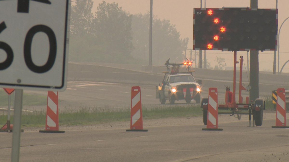 A water main break had shut down northbound lanes in Saskatoon since Monday night.