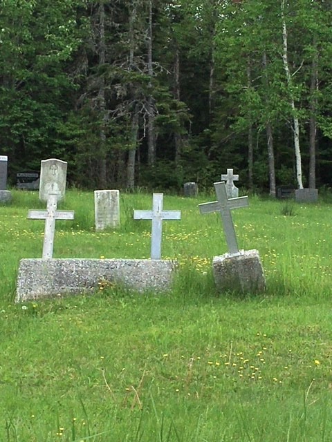 RCMP in Nova Scotia are investigating the theft of three crosses from a cemetery in Lower River Inhabitants, N.S. This is what the monuments originally looked like.