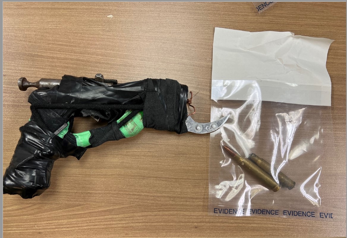 Dauphin RCMP conducted a roadside search of a vehicle on June 13. yielding a homemade gun, ammunition, multiple cellphones and Canadian currency. A 37-year-old man is in custody.