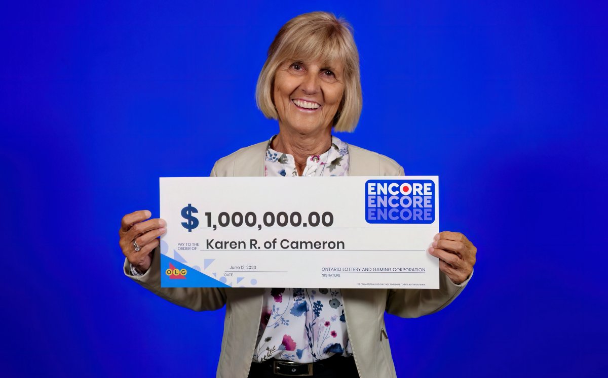 City of Kawartha Lakes resident Karen Redmond won $1 million on an Encore lottery ticket.