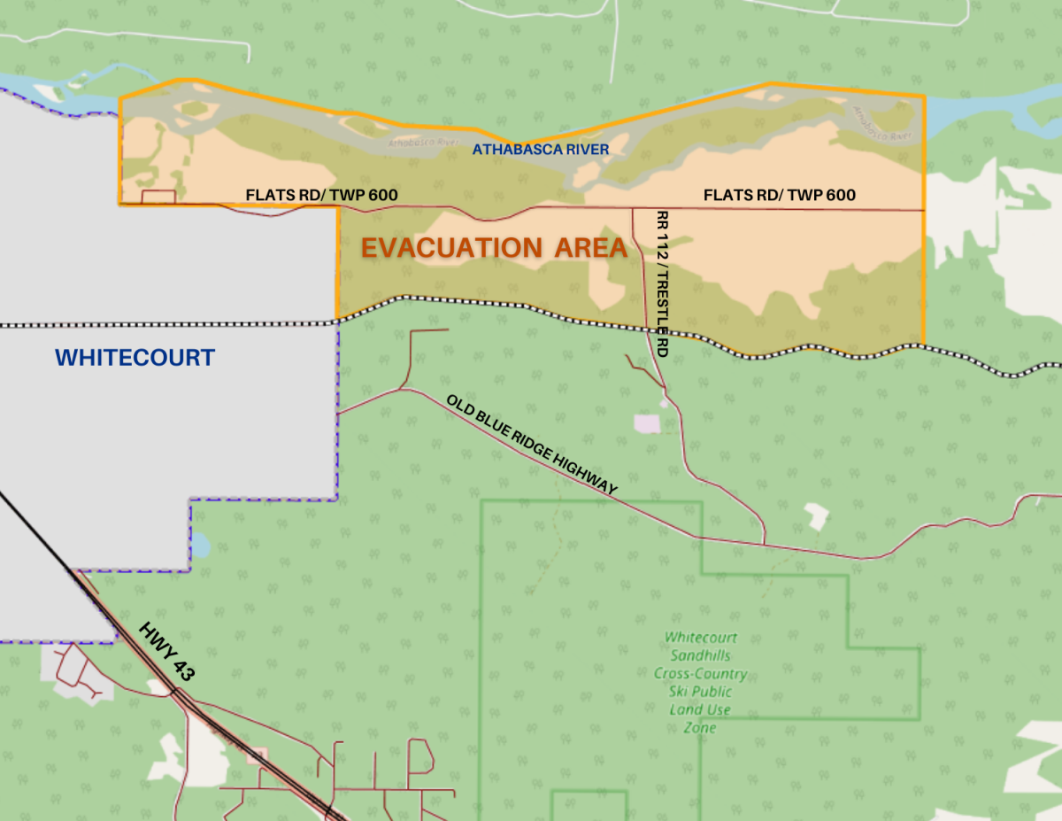 Properties near Whitecourt, Fort Assiniboine ordered to evacuate as rivers overflow - image