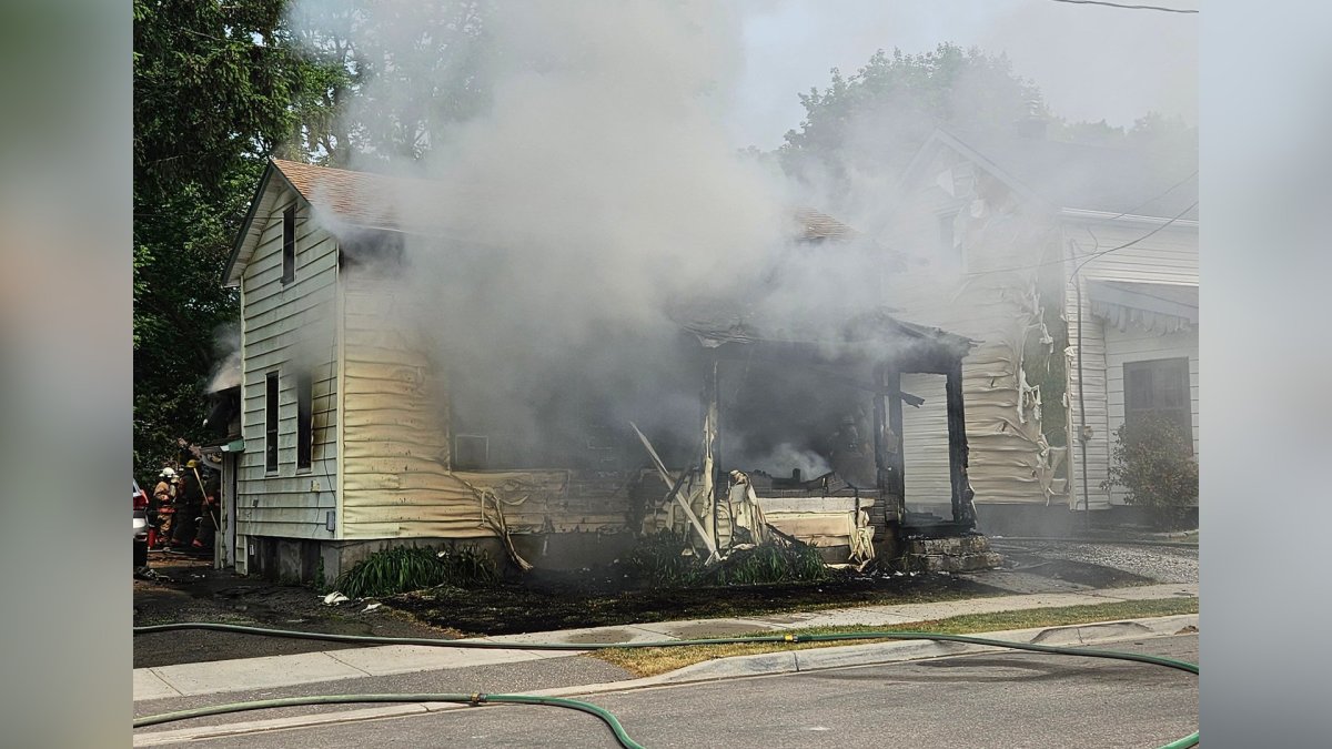 One person was sent to hospital amid an afternoon fire at a home on Head Street South in Simcoe, Ont. June 5, 2023.