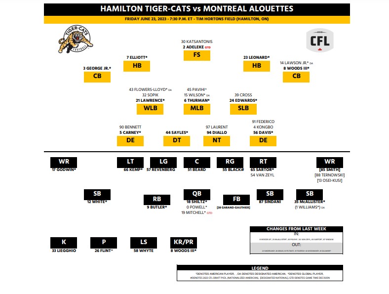 Hamilton Tiger-Cats Montreal Alouettes CFL Playoffs East semifinal 