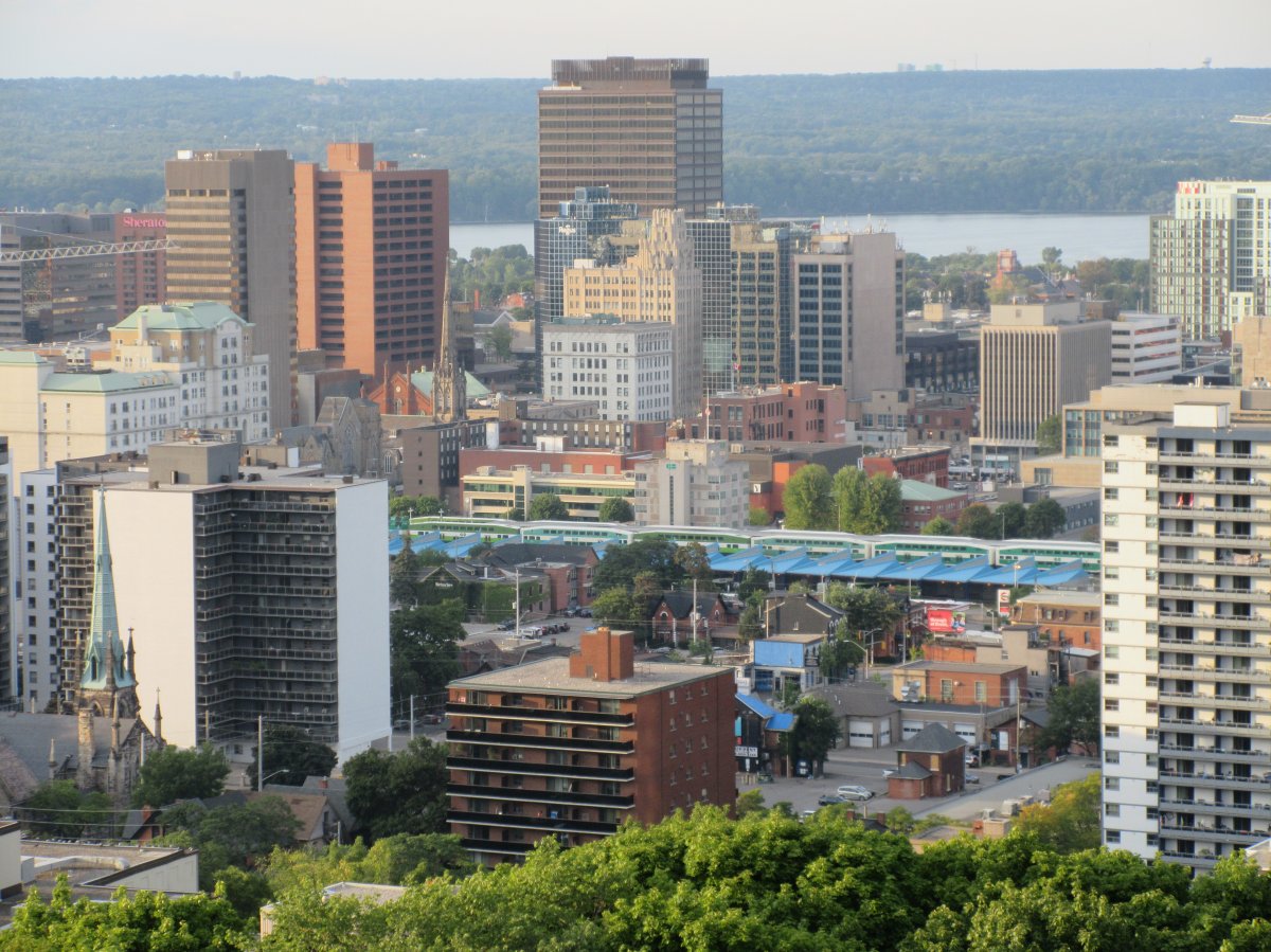 A photo of Hamilton, Ont. Of 35 Canadian cities Rentals.ca tracked in August, Hamilton's average rent ask made the top 20 with single-bedroom units spiking some 12 per cent annually to an average of about $1,900 per month.