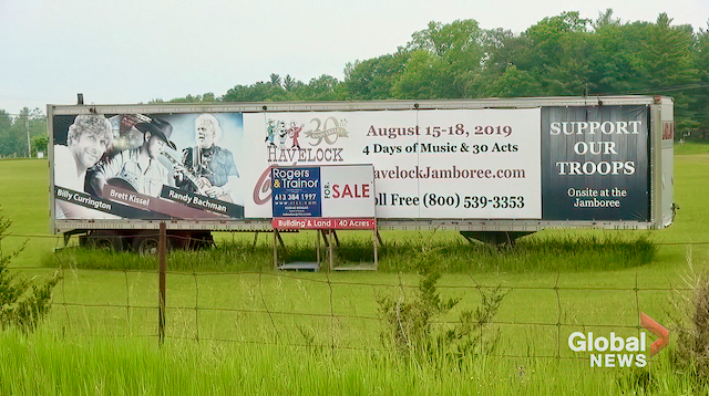 Lands that for 30 years hosted the Havelock Country Jamboree are up for sale.