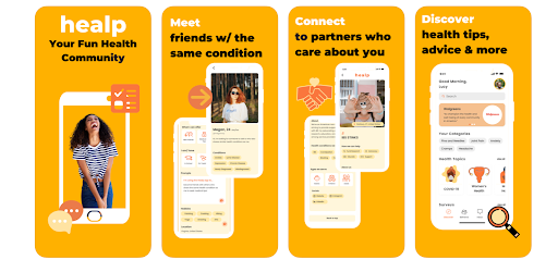 Healp is an app designed to help people with chronic illness feel connected and supported.