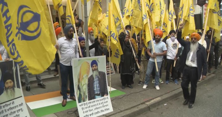 Rally held outside India consulate in wake of Surrey gurdwara murder