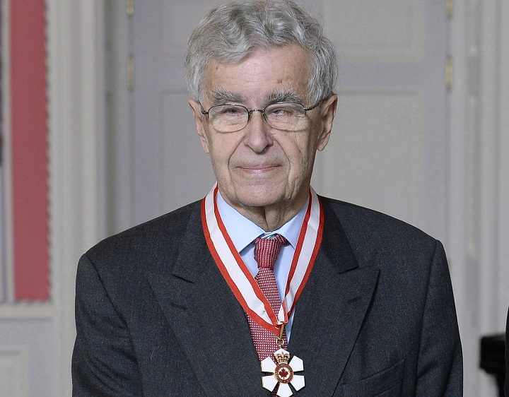 Louis Lebel, of Quebec City, a retired justice of the Supreme Court of Canada and Quebec Court of Appeal, is invested as a Companion of the Order of Canada at ceremony at Rideau Hall in Ottawa on Tuesday, Nov. 20, 2018. Lebel, who served 14 years as SCOC justice died at the age of 83.