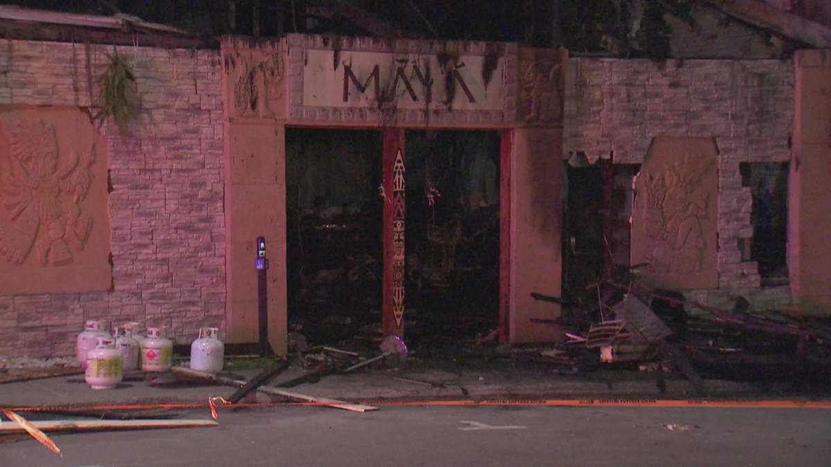 A building in downtown Montreal set on fire. Tuesday, June 6, 2023.