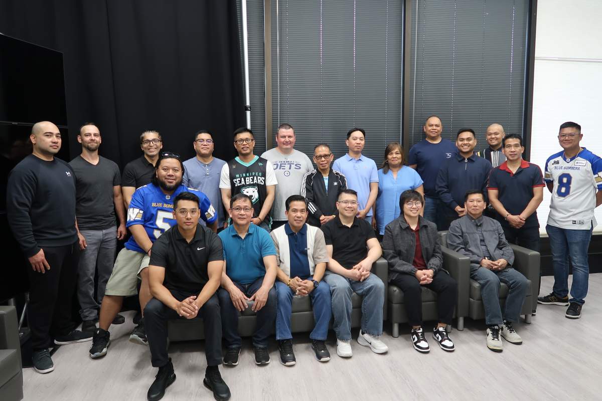 Ryan Camia and his 20 co workers, r Reymund Calica, Rodemil DeGuzman, Richard Viray, Paul Santos, Joselito
Ablao, Rafaelito Ablao, Justin Camia, Gilbert Suba, Marcelito Lestones, Jason Roberts, Ryan Teano,
Victorino Ramos, Maria Galang, Jesus Pagaran, Chad Magladery, Ian Supnet, Daryl Aguila, Gabriel Palma
and Rogelio Endrinal all from Winnipeg, and Kristia Sulit.