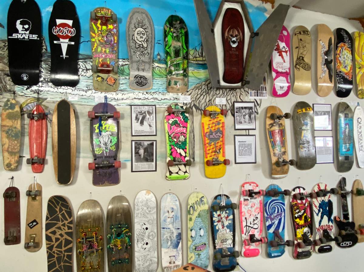 A new museum dedicated to skateboards opened up on Saturday in Saskatoon with over 60 skateboards on the wall along with a mini ramp.