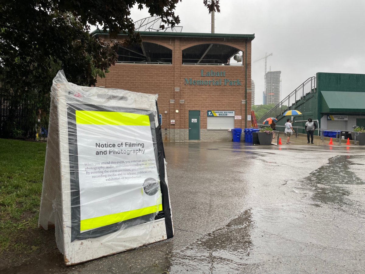 Production for the baseball movie 'You Gotta Believe' took place at Labatt Park on June 23, 2023.