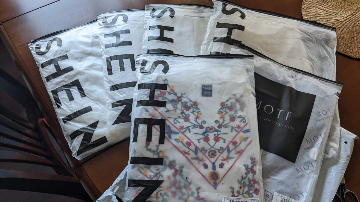 Journalist Sheridan Prasso ordered these cotton items from Shein and hired an independent laboratory in Germany to test the fabric alongside cotton from Xinjiang, China.