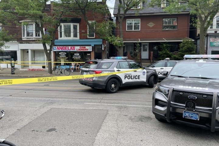 Police gun fired during stolen vehicle investigation on busy Toronto street