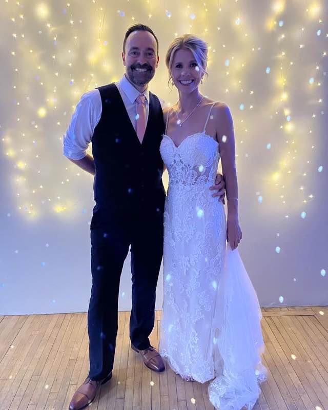 Jeff Sinnock (left) and his wife Desiree Penner got married at the St. Norbert Arts Centre in Winnipeg on June 2, a day after they were told they had to relocate the venue.