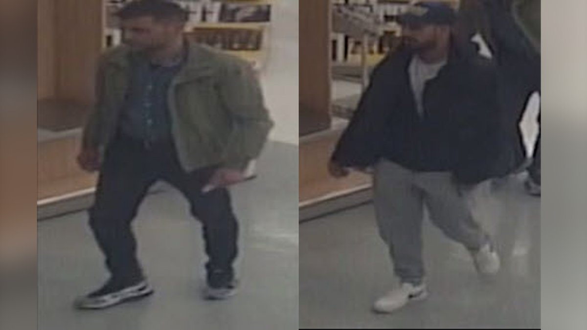 Belleville police are searching for two suspects that allegedly stole about $6,000 worth of perfume and cologne.