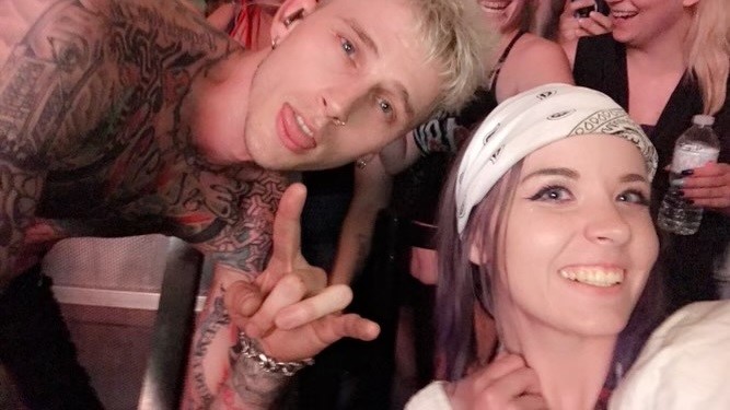Taylor McKnight and Machine Gun Kelly in 2019.