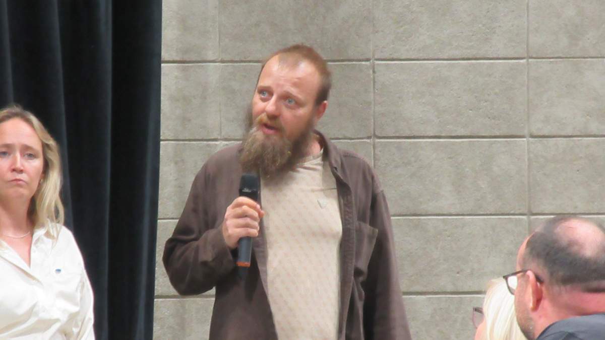 Tim Wilson, 40, was one of the several Hamiltonians facing homelessness who spoke June 27 at a community meeting at the convention centre.