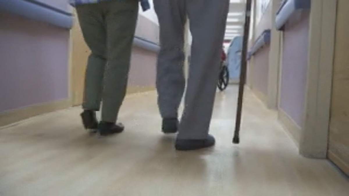 File photo. People in a hospital.