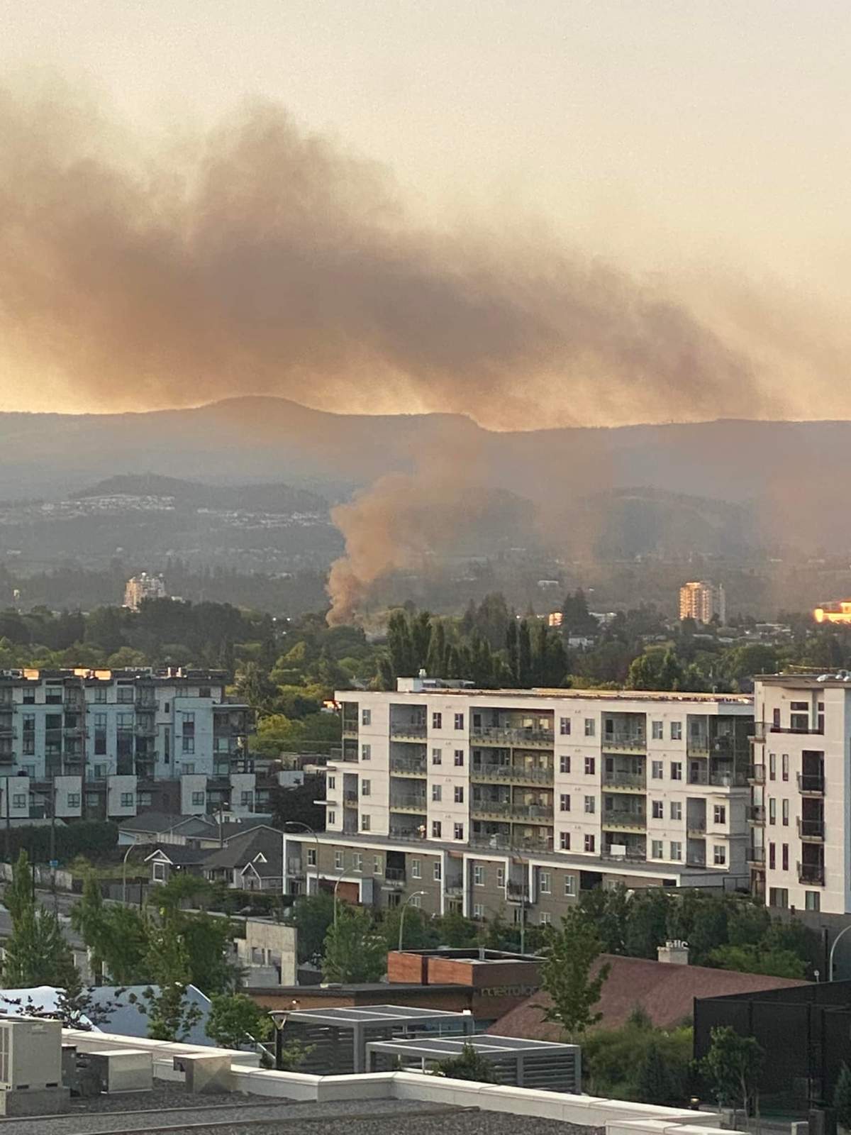 A picture shared online of the fire at the Bankhead Store.