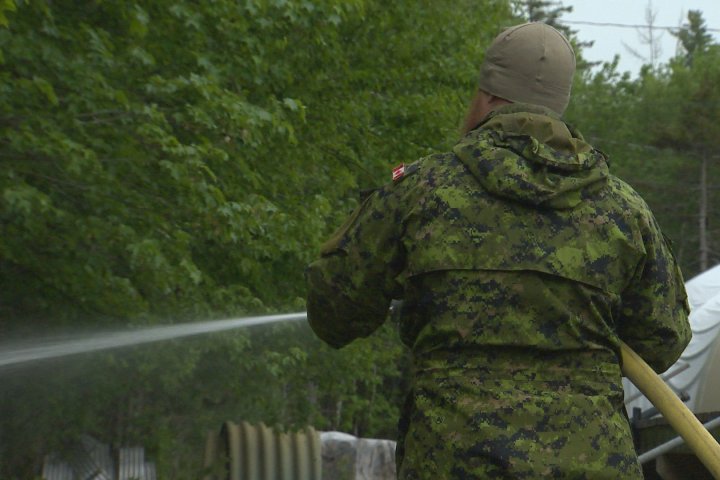 New Brunswick Armed Forces train to fight fires for Nova Scotia