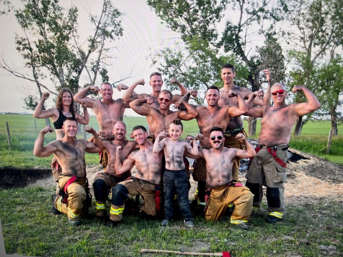 Volunteers posing for photo.