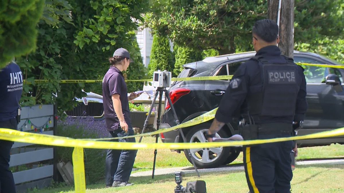 RCMP are investigating the death of a man in the aftermath of a home invasion on Thurs. June 29, 2023, in Burnaby, B.C. An injured woman was also found at the home and police believe the incident was targeted.