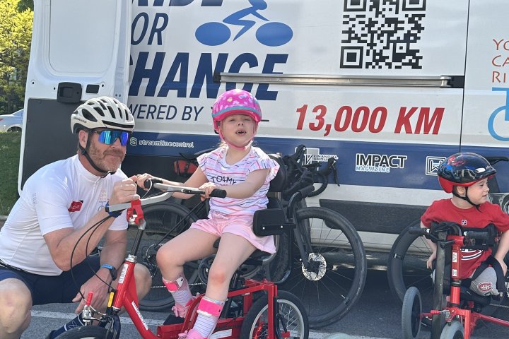 Cross-Canada cyclist reaches Simcoe County on ride supporting kids with special needs