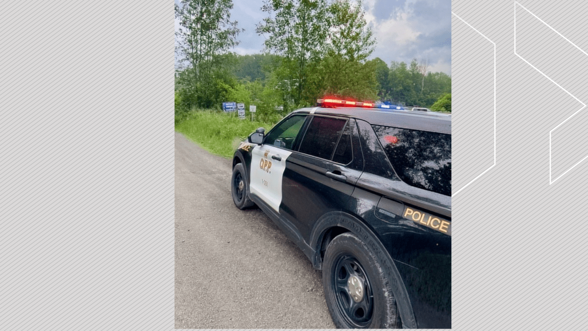 City of Kawartha Lakes OPP investigate a collision between a dirt bike and ATV on a trail on June 25, 2023.