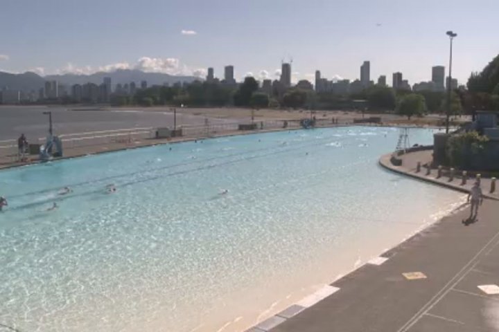 Dozens line up for the reopening of Kitsilano Pool for summer season