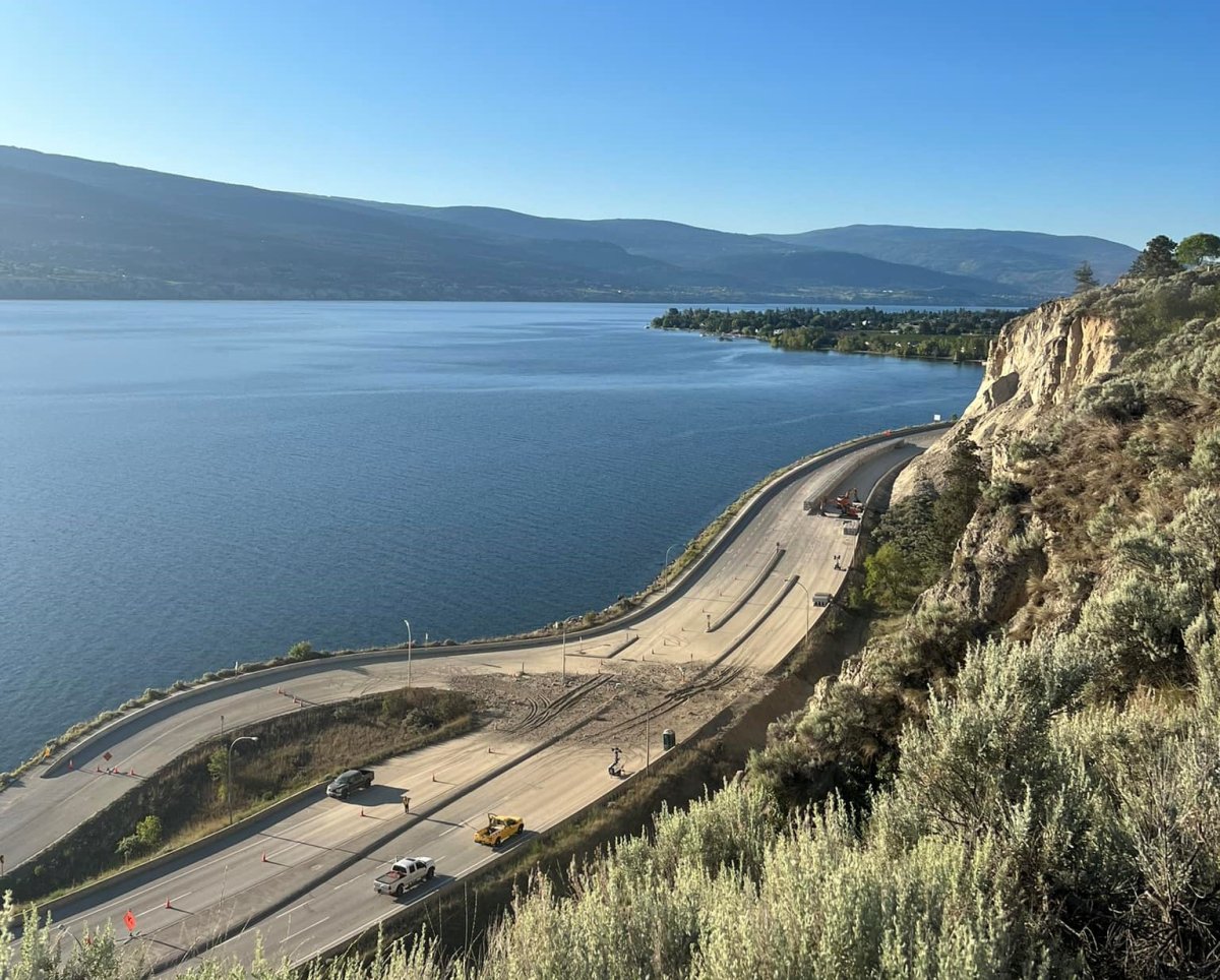 Highway 97 closed in Summerland in May due to a landslide.