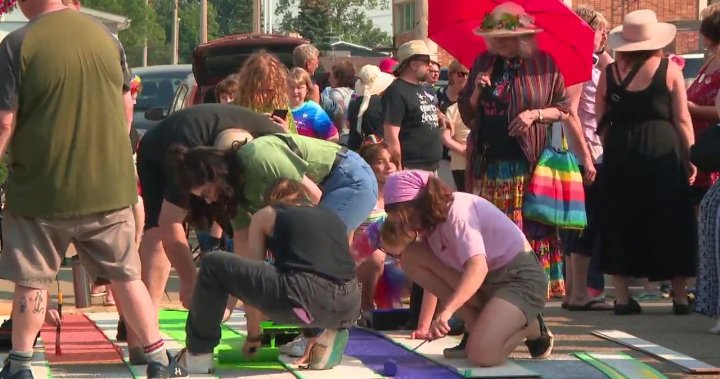 Alberta town to go to the polls for bylaw that would remove Pride sidewalk, restrict flags