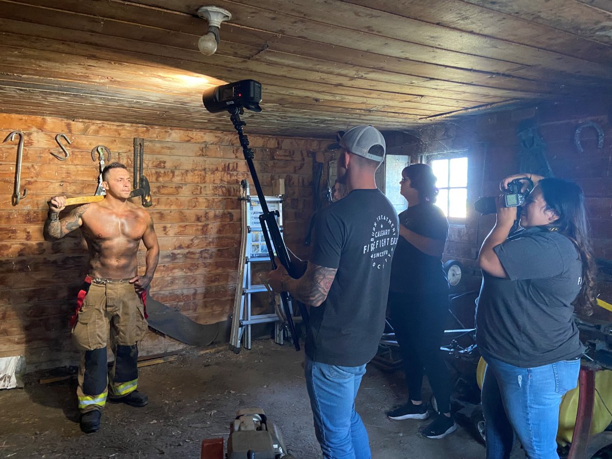 Behind the scenes of the final 'Hot Stuff' calendar photo shoot benefiting the Calgary Firefighters Burn Treatment Society.