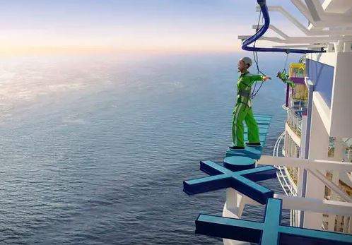 A rendering of the ship's sky-walk and ropes course.