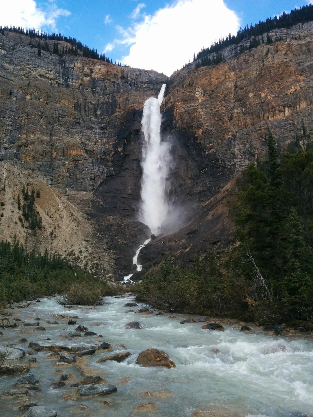 One person is dead after drowning at Takakkaw Falls in Yoho National Park on Friday.