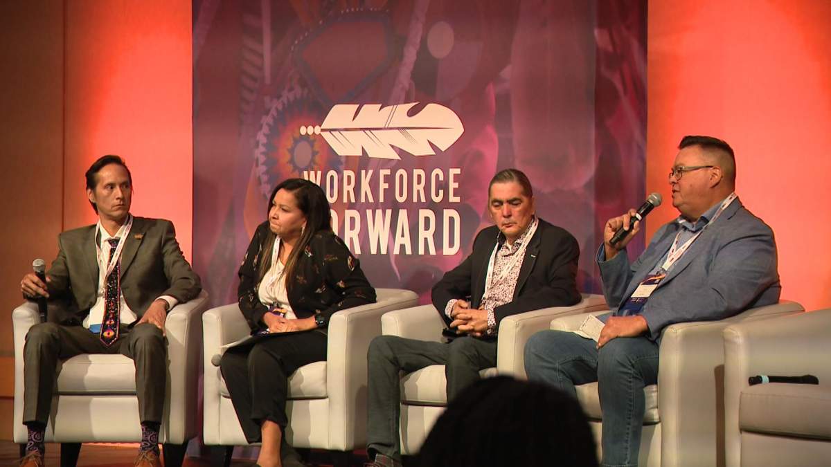 People packed into TCU Place to participate in panel discussions and workshops brought to the province for the first time by Workforce Forward.