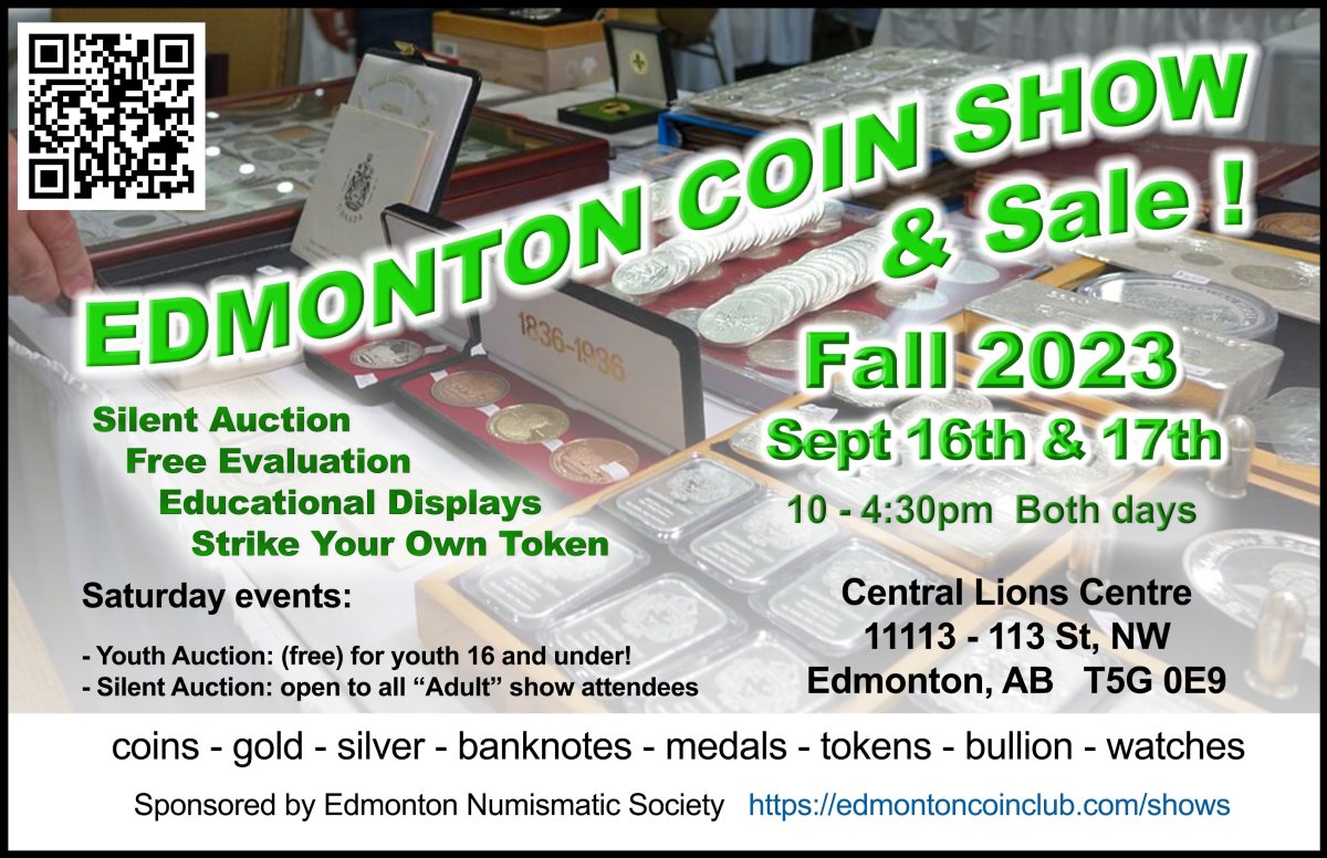 Edmonton Coin Show – Sept 16/17th, 2023 - image