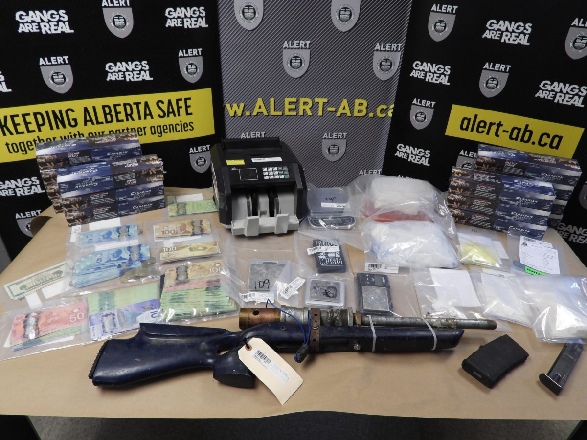 ALERT said it has seized drugs and a firearm from several properties in Lethbridge.