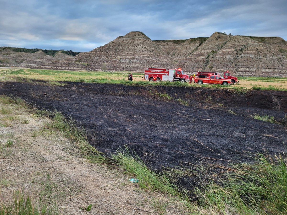 At 7:38 p.m. on July 1, Three Hills RCMP received a report of a "suspicious male" leaving the area of a fire near Morrin Bridge on Highway 27.