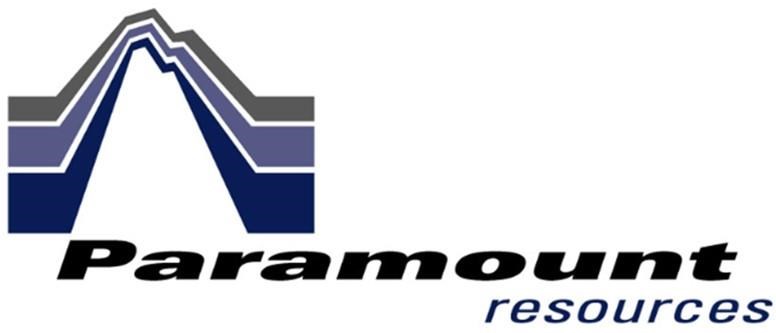 The Paramount Resources Ltd. logo is shown in this undated handout photo. Paramount says it expects its average sales volumes for the first half of 2023 to come in below its earlier guidance as it works to restore the last of the production that was put on hold due to the Alberta wildfires.