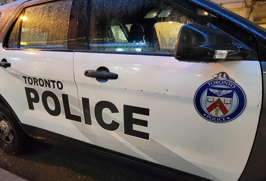 A Toronto police vehicle is shown parked on Yonge Street in downtown Toronto on Tuesday Jan. 3, 2023.