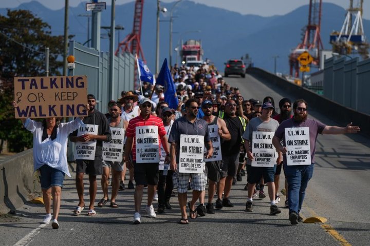 Alberta Premier Danielle Smith urges Trudeau to take action on B.C. port strike
