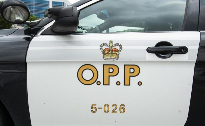 An Ontario Provincial Police cruiser is shown in Vaughan, Ont., on June 20, 2019. Ontario Provincial Police are investigating a motor vehicle collision on Friday that left one dead in the Township of Calder. 