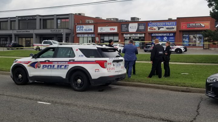 Steeles Avenue was closed by police to investigate a shooting on July 15, 2023.