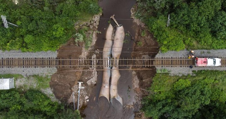 CN Rail reopens Nova Scotia link cut off by recent floods in under a week