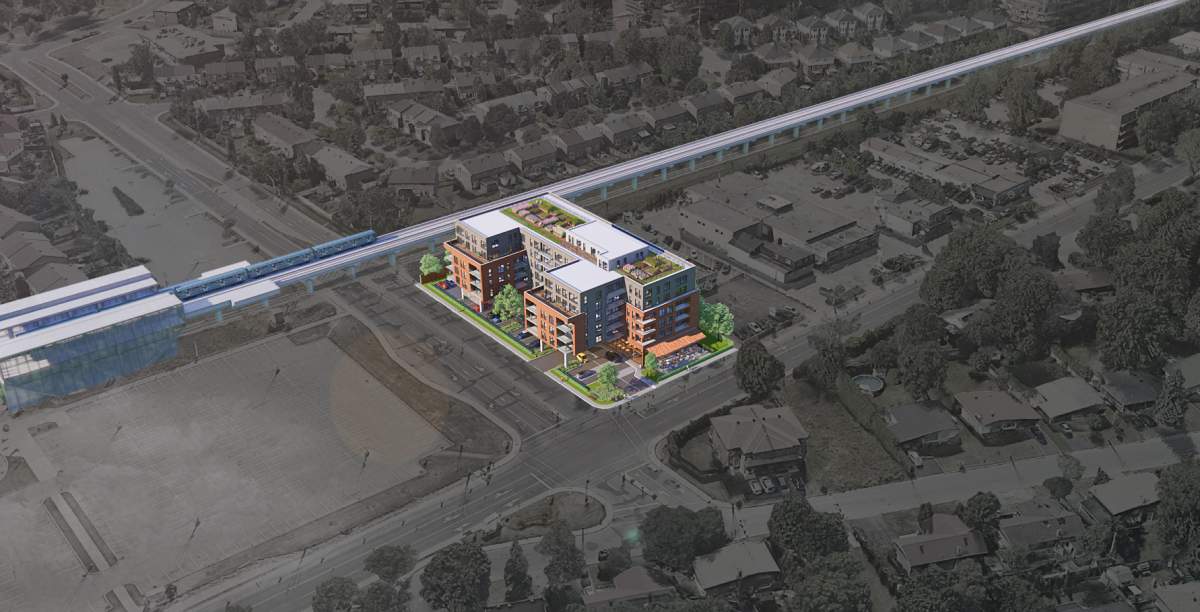 Gouin-Pierrefonds proposed mixed-use building.